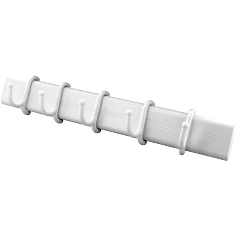 appendino adesivo 4 ganci scorrevoli bianco cm 23x3 appendiabiti appenditutto
