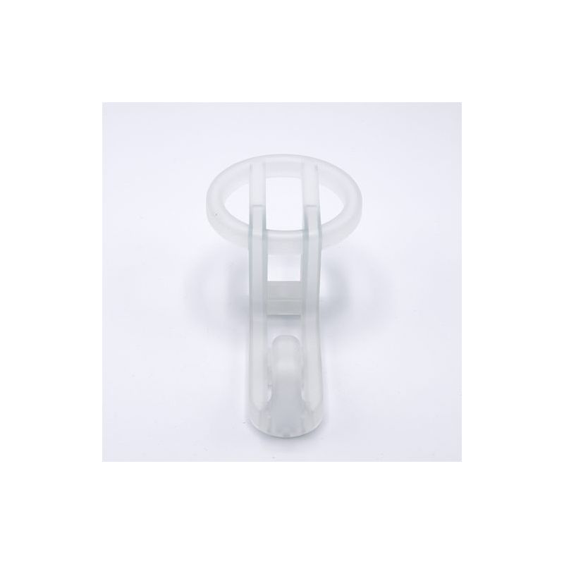 Image of Appendino classico forma tonda effetto vetro satinato color opalino diam. 90 mm in Pvc