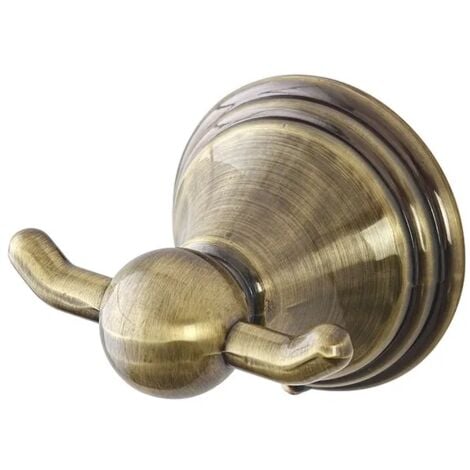 Appendino da muro per accappatoi in acciaio finitura bronzo kit di fissaggio incluso Iris