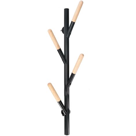 Appendino metallo nero 4 posti cm19x18h63
