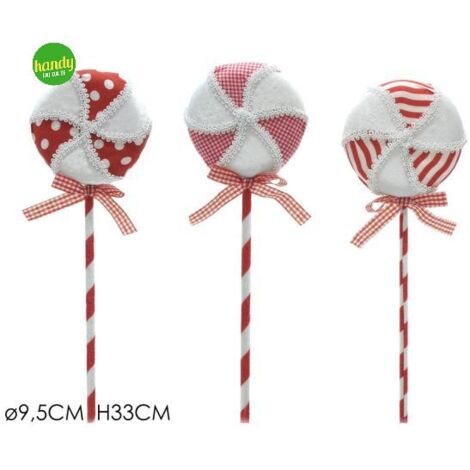 Appendino natalizio caramella general trade bianca e rossa h.33 cm (1pz)