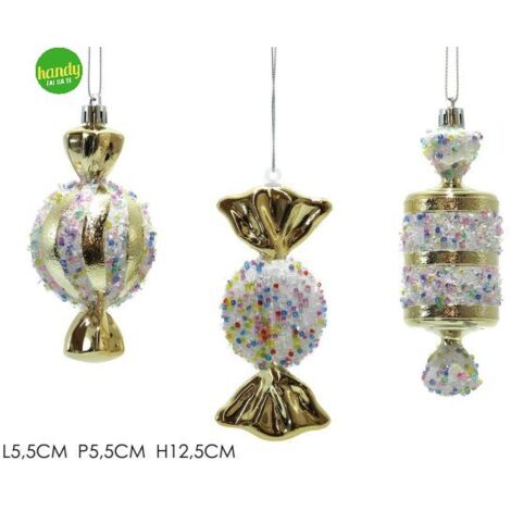 Appendino natalizio caramella general trade oro (1pz)