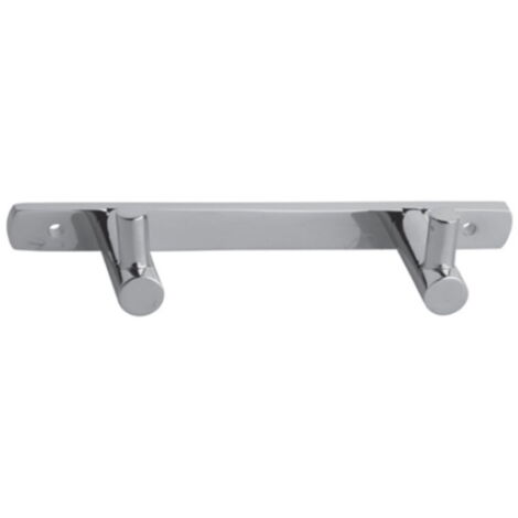 Appendino porta accappatoio bagno 2 ganci in Ottone Cromato ''HOOK-001''