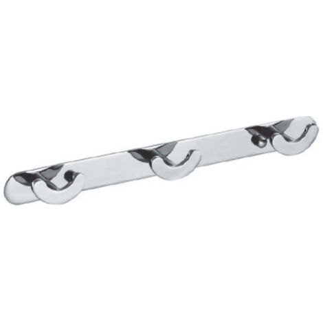 Appendino porta accappatoio bagno 3 ganci in Ottone Cromato ''HOOK-500-3''