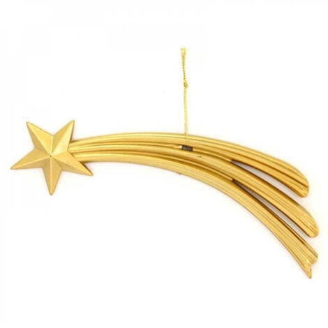 DUE ESSE CHRISTMAS SRL Stella cometa per presepe natalizio in resina dorata 23 cm