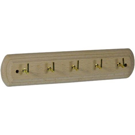 Appenditutto adesivo in legno a 5 posti completo di fori per fissaggio con chiodi