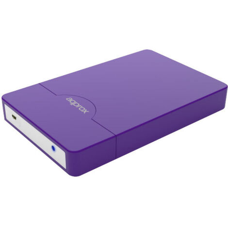 appHDD09P Púrpura 2.5 USB con suministro de corriente