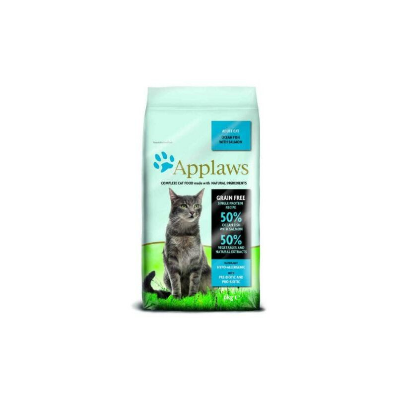 

Cat Dry Adulto Pescado y Salmón 6kg - Applaws