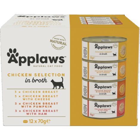 Applaws Cat Tin Multipack Collection Poulet 12x70g