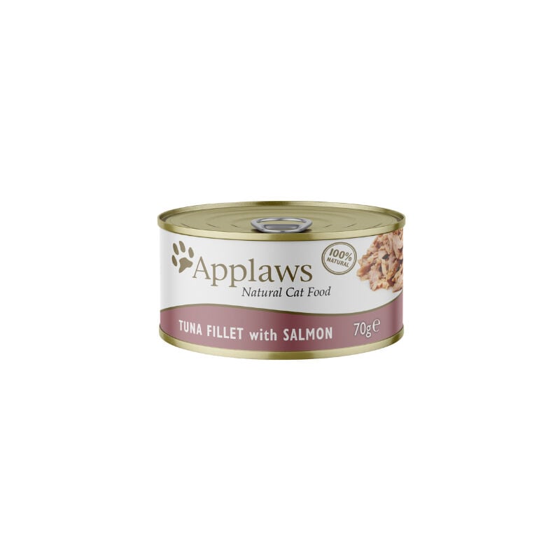 Applaws - nourriture humide pour chat 100 % naturelle avec filet de thon et saumon dans bouillon 24 x 70 g 171-028