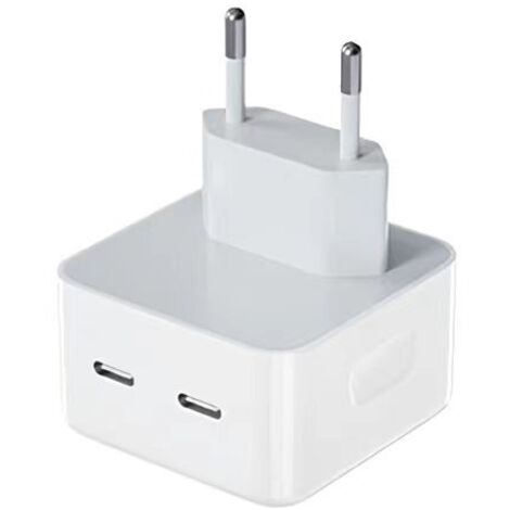 Apple 20W Dual-USB-C-Schnellladegerät, PD-kompatibel, europäischer Standard, universell für Smartphones und Tablets
