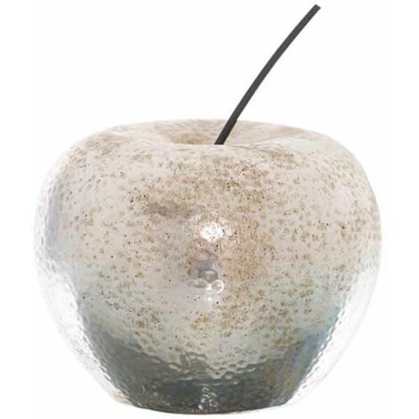 Apple Ornament - Ceramic - L15 x W15 x H16 cm - Silver