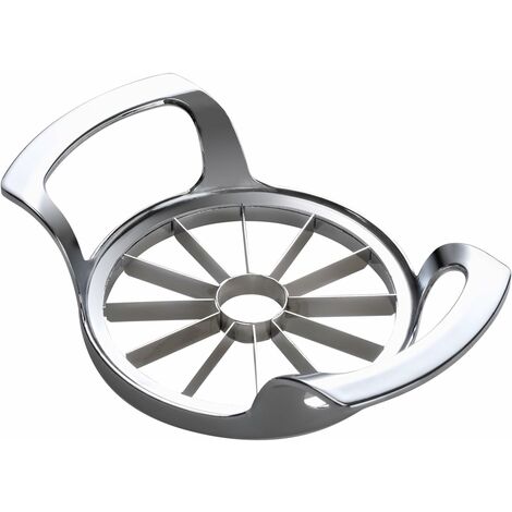 FUHUIDA TRADING Apple Slicer Upgraded Version 12-Blade Extra Large Apple Corer, Stainless Steel Ultra-Sharp Apple Cutter, Pitter, Divider for Up to 4 Inches Apples