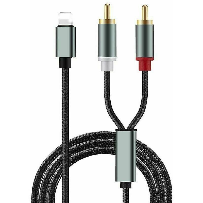 Ensoleille - Câble Audio Apple vers 2RCA Lotus - Lien de Téléphone Portable vers Amplificateur Audio Haut-Parleur iPhone