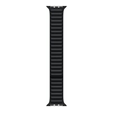 Apple Watch Bracelet à maillons Cuir Pavot Minuit (41 mm) - S/M