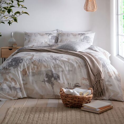 Appletree Loft - Edale - Set copripiumino in 100% cotone, misura letto singolo in lino