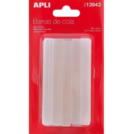 APPLI Sachet de Recharge de 10 bâtons de colle transparent - Pour pistolet