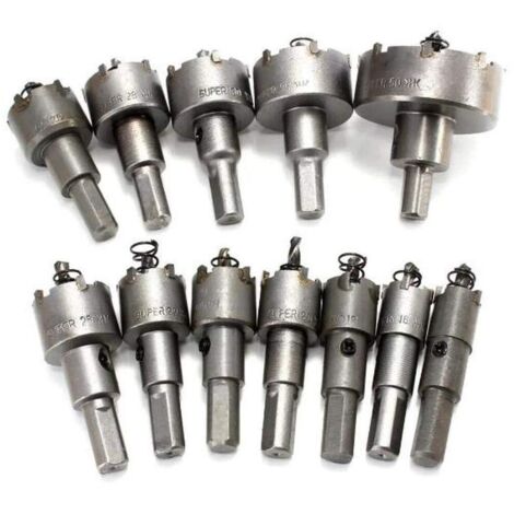 Applicable 12pcs 15mm-50mm Scie Cloche Cutter Alliage Foret Ensemble Pour Coupe Bois Métal