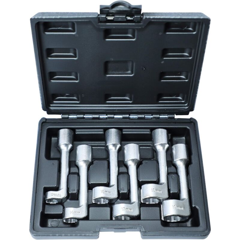 Applicable 12pt 1/2 Dr L-Type Diesel Injector Line Jeu de clés à douille 12 14 16 17 18 19mm (6PCS)