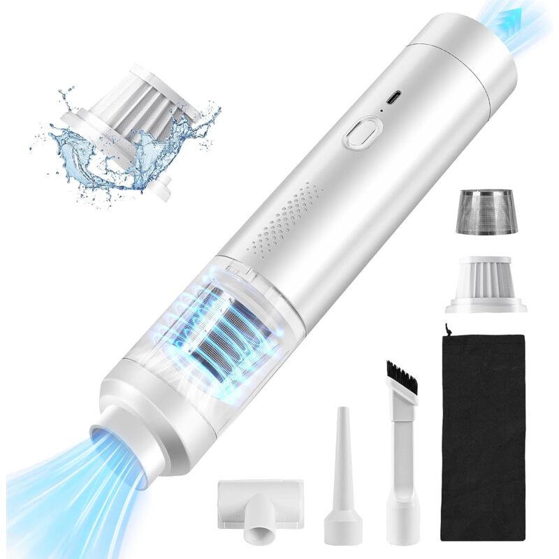 Applicable 19000 PA Aspirateur à Main Sans Fil, Mini Rechargeable 3 en 1 Puissant, Multifonctionnel pour Maison, Voiture, Bureau, Table, Canapé