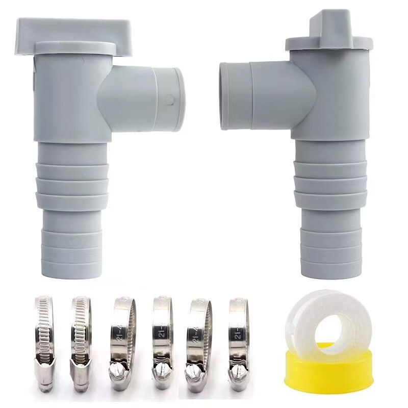 Applicable 2 pcs Robinet D'arrêt pour Piscine,Vanne D'arrêt 32mm,Robinet pour Piscine 32mm,avec 6 Colliers de Serrage,Pièces de Piscine à Valve à