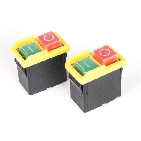 Applicable 2PCS CK1 KJD6 6A 250V interrupteur à bouton-poussoir solénoïde étanche à l'eau et à la poussière, interrupteur d'arrêt d'urgence pour ponceuse