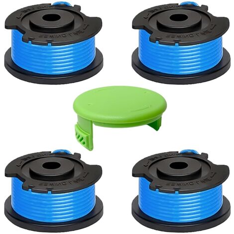 Applicable 4 pcs bobines fil bobine rechange pour tondeuse à gazon,pour greenworks 29252/29092,pour greenworks 18V/24V/40v/60v/80V,pour greenworks couvercle de bobine 3411546a-6(4 bobines+1caps)