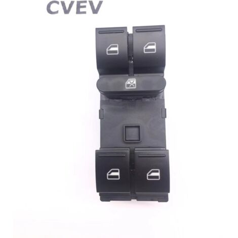 Applicable à l'interrupteur principal du lève-vitre coulissant électrique pour la vitre avant gauche de la nouvelle Skoda Fabia, modèle 5JD 959 858A (voyant vert).
