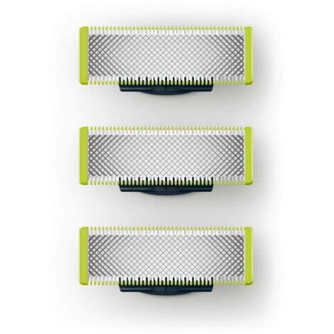 Applicable à OneBlade - Lames de rechange, pour rasoir/tondeuse électrique OneBlade, acier inoxydable robuste, taille, stylisation et rasage, lot de 3