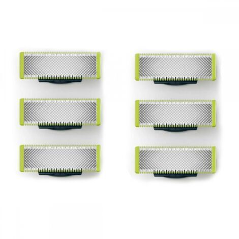 Applicable à   OneBlade  - Lames de rechange, pour rasoir/tondeuse électrique OneBlade, acier inoxydable robuste, taille, stylisation et rasage, lot de 6