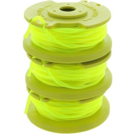 Applicable à Ryobi One PLUS + AC80RL3 OEM Ligne .080 Pouces Twisted Line et Remplacement de Bobine pour les tondeuses sans fil Ryobi 18v, 24v et 40v (paquet de 3)