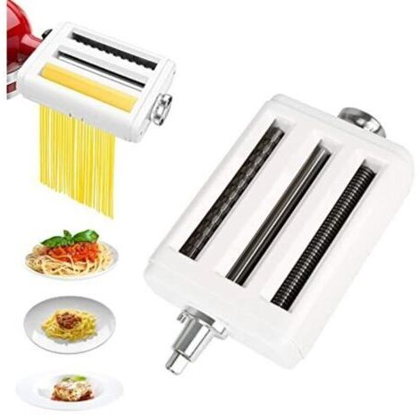 Applicable Accessoire pour machine à pâtes en acier inoxydable, rouleau à pâtes et coupe-pâtes pour batteurs sur socle, comprend une brosse de nettoyage pour un entretien facile