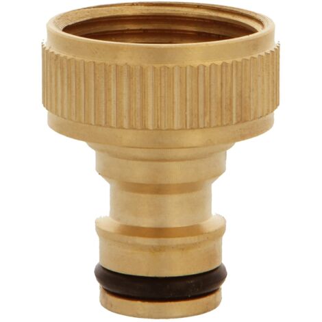 Applicable Adaptateur Pour Robinet De Tuyau 3/4"  Connexion Rapide Et Facile Pour Tuyaux D'Eau  Résistant À La Corrosion Et Aux Intempéries  Laiton  Mat（2pcs）