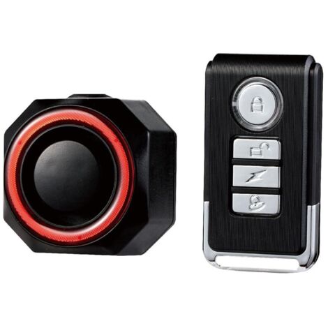 Applicable Alarme de Vélo avec Télécommande, Alarme Antivol pour Vélo, Rechargeable par USB, Détecteur de Vélo pour Moto avec Support