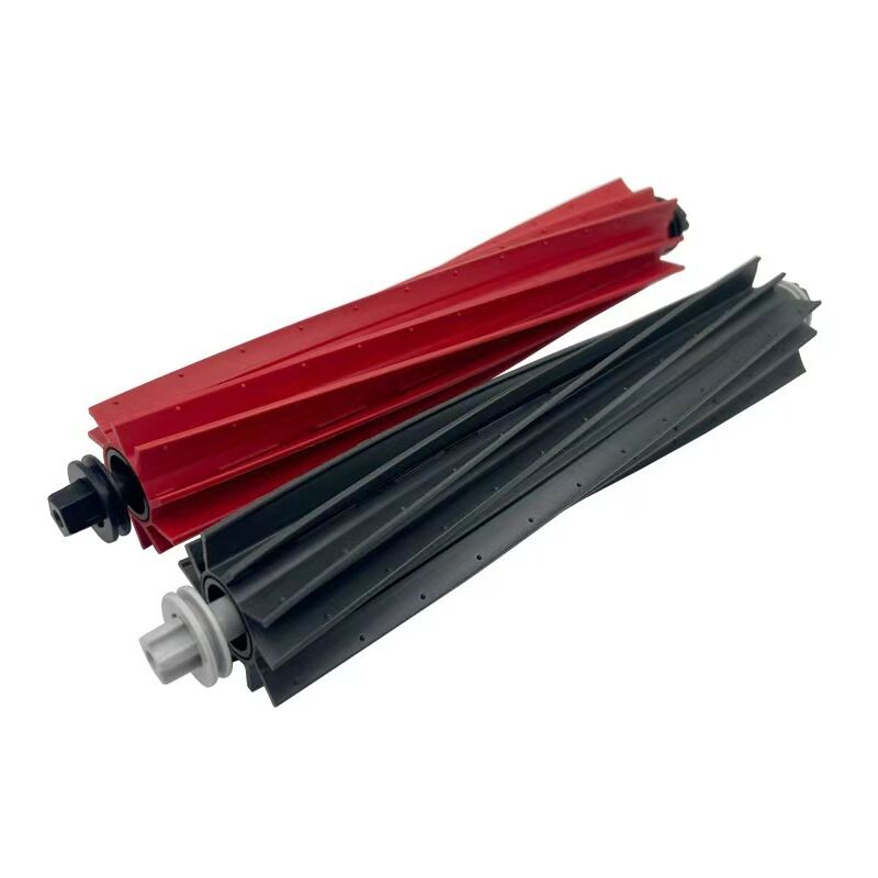 Applicable Applicable roborock Brosse Principale en Caoutchouc pour Aspirateur Roborock G20 S8, Rouge & Noir 2 Pièces