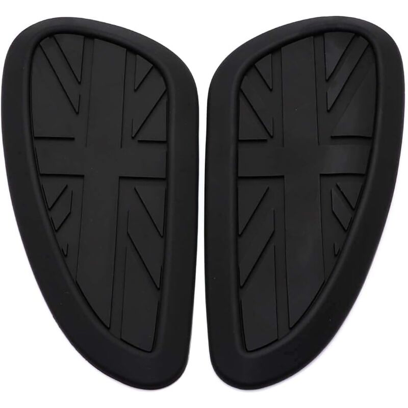 Applicable Autocollants de réservoir de moto - Vintage - Caoutchouc noir vintage - Autocollant de réservoir de traction - Protection des genoux
