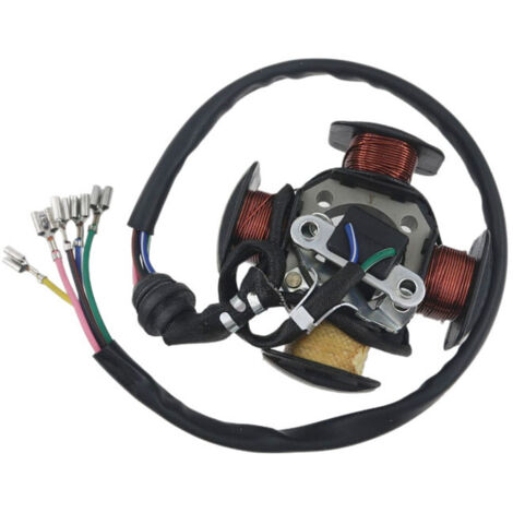 Applicable aux bobines de stator à quatre pôles des motos Honda Zhujiang ZJ125 CG125 et aux stators de magnéto à quatre pôles Zhujiang.