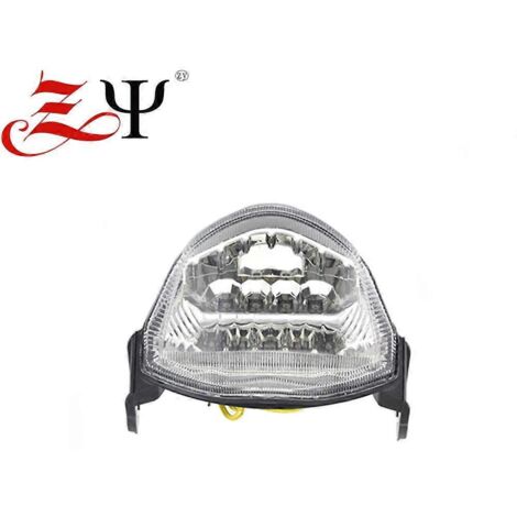 Applicable aux GSX-R1000 K5 05-06 : feu arrière à LED modifié avec fonction clignotante et bande de freinage – transparent