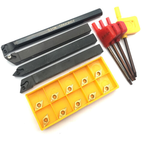 Applicable Barre de couteau CNC s10k - sducr07 + sdjcr + sdjcl + sdncn1010h07 + 10 pièces DCM
T070204