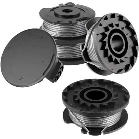 Applicable Bobine Rechange pour Coupe Bordure,4 Pièces Φ1.65mm 4.9m F016800569 F016800385 Bobine Nylon Alimentation Automatique + F016F04557 Couvercle,Bobine pour Débroussailleuse Bosch Art 23/26 SL