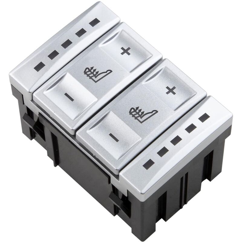 Applicable Bouton de commande de chauffage de siège compatible avec Galaxy MK3 S-MAX Mondeo MK4 6M2T19K314AC BS7T19K314AB Argent