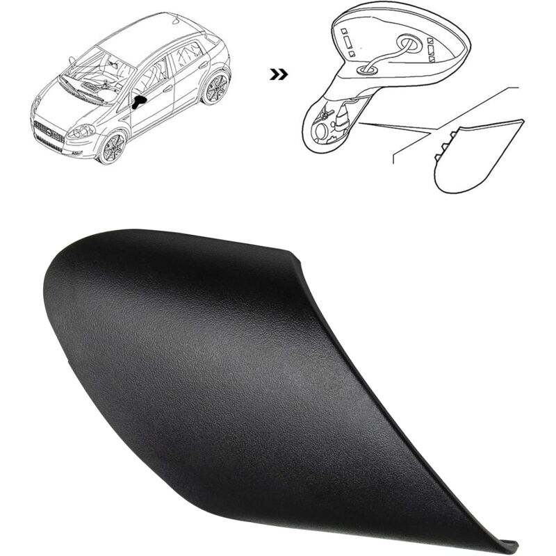 Applicable Capuchon de Rétroviseur Latéral Couvercle Gauche pour Fiat Grande Punto Evo 735596884 73553938