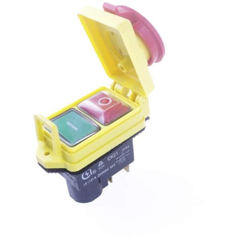 Applicable CK21D / 250V 2 boutons IP54 interrupteur imperméable à la poussière interrupteur électromagnétique momentané pour la machine interrupteur de sécurité arrêt d'urgence machine de coupe