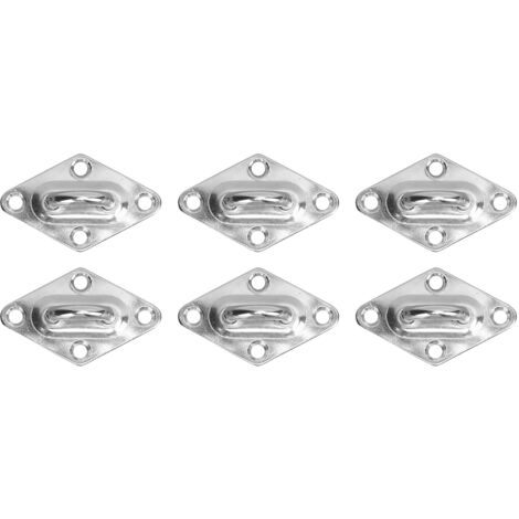 Applicable Crochets muraux à œillets en diamant, 6 pièces, matériel de pont marin en acier inoxydable (pour voiles d'ombrage) 6.5mm