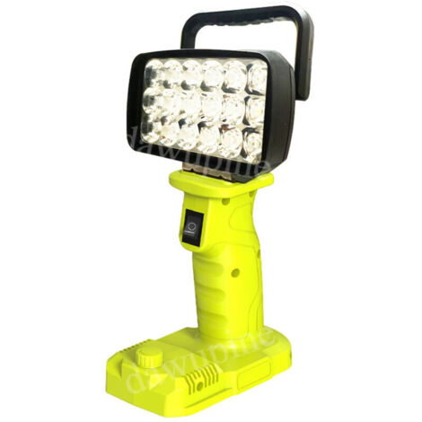 Applicable Lampe de travail à intensité variable, éclairage extérieur à 18 LED, compatible avec les batteries au lithium Ryobi et la charge rapide USB-C.