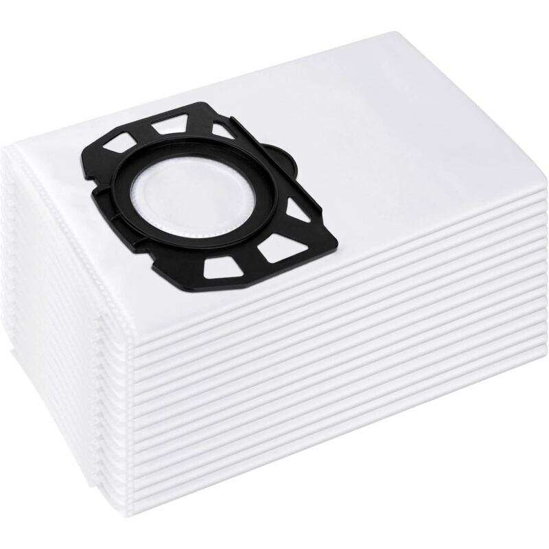 Applicable lot de 15 sacs d'aspirateur pour kärcher 2.863-006.0 sacs filtrants en non-tissé 487 wd4 wd5 wd6 wd5p wd6p premium mv4 mv5 mv6 sacs