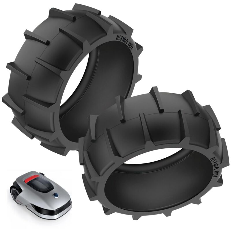 Applicable Lot de 2 housses de protection pour pneus compatibles avec les robots tondeuse à gazon Dreame A1, tondeuse de jardin, désherbage