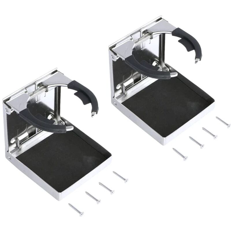Applicable Lot de 2 Porte-gobelets Universels Réglables en Acier Inoxydable pour Bateau, Voiture, Camion, Caravane, Van