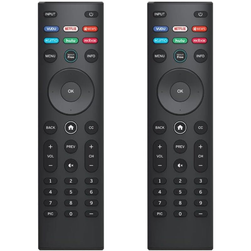 Applicable Lot de 2 télécommandes de rechange pour Smart TV Vizio, compatible avec tous les téléviseurs Vizio D-Series M-Series V-Series P-Series