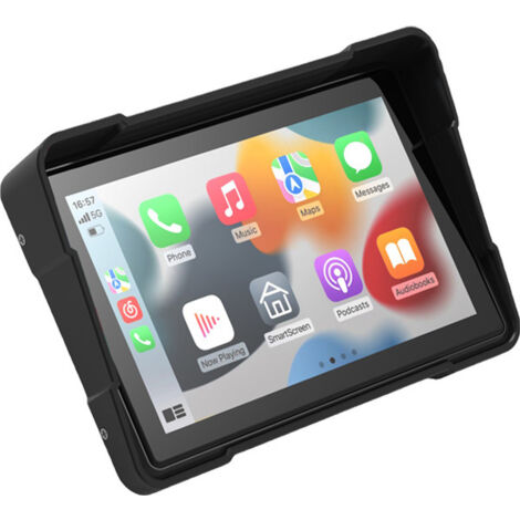 Applicable Moto CarPlay & Android Auto Écran DVR sans fil 7 pouces pour moto Double caméra 2K Navigation GPS, pour moto, télécommande, contrôle vocal, Bluetooth, TF-64G